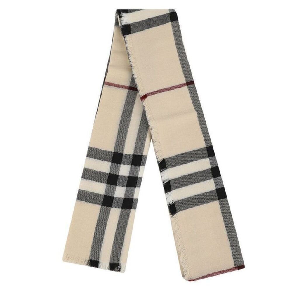 Check Wool Scarf - Picture 3 of 6